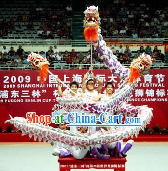 Three Dragon Heads Dancing Costumes Complete Set