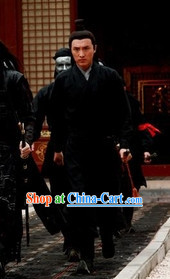 Black Chinese Traditional Hanfu Clothing for Men