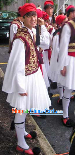 Teenager Boy Greek National Costumes Complete Set