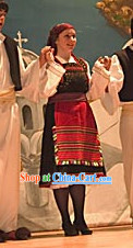 Woman Greek Dance Dress Complete Set