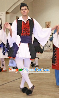 Male Greek Dance Costumes Complete Set