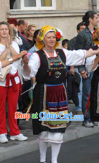 Female Folk Greek Dance Costumes Complete Set