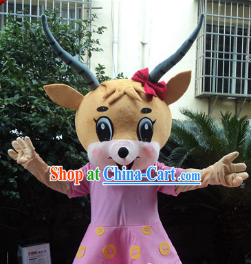 Chinese New Year Laughing Sheep Mascot Costumes Complete Set