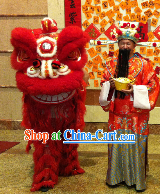 Asian Chinese Cai Shen Lion Costume Complete Set