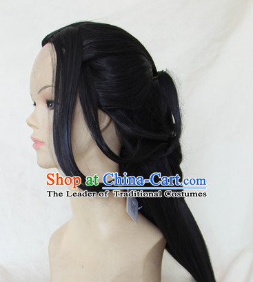 Ancient Chinese Superhero Halloween Black Wigs