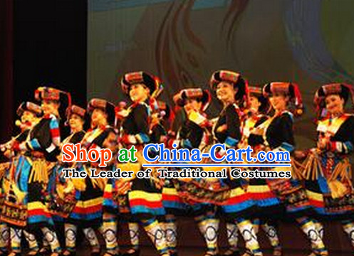 Chinese Yi Girl Dance Costumes