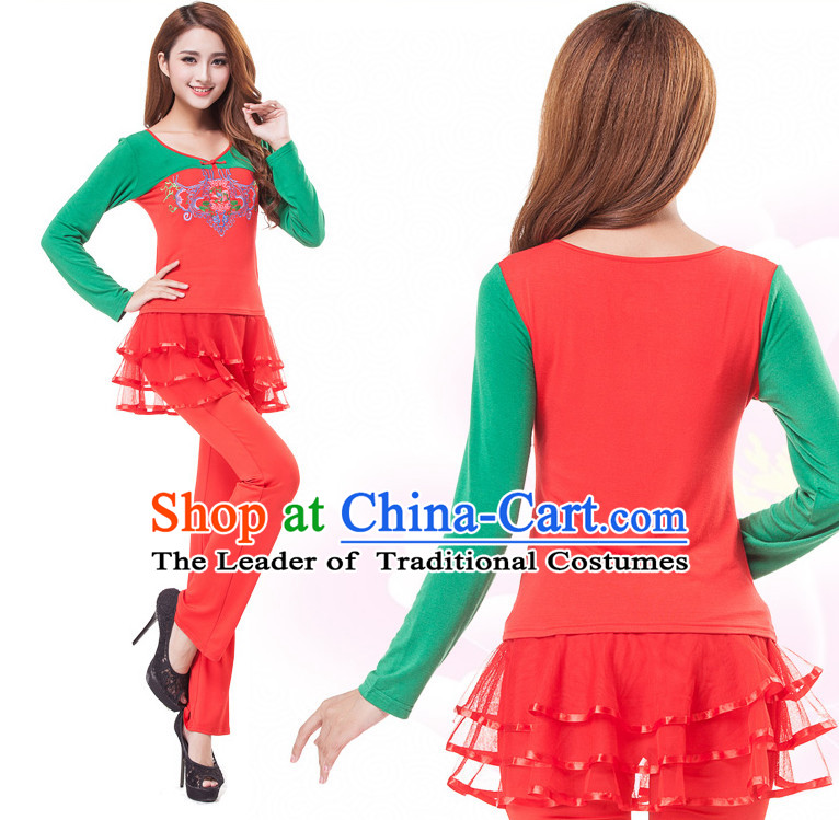 Asia Chinese Festival Parade Folk Dance Costume Wholesale Clothing Group Dance Costumes Dancewear Supply for Women