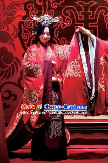 Western Zhou Dynasty Wedding Dress Clothing Clothes Garment for Women