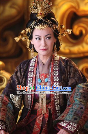 Chinese Ancient Palace Imperial Head Wear Headdress Five Dynasties Empress Hair Jewelry Hairpins