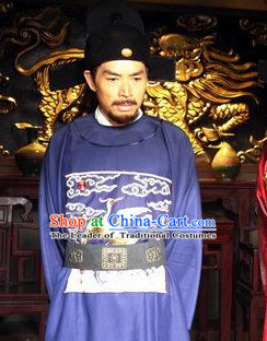 Ming Dynasty Official Reformer Statesman Zhang Juzheng Costumes Dresses Clothing Clothes Garment Outfits Suits Complete Set for Men