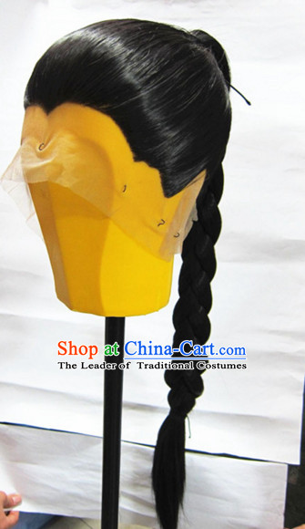 Ancient Chinese Han Dynasty Style Black Wigs for Men