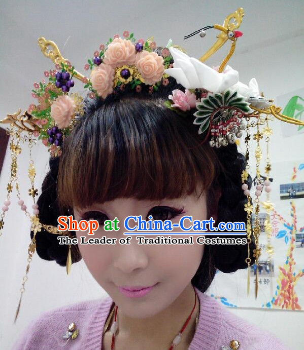 Chinese Ancient Style Hair Jewelry Accessories Hairpins Headwear Headdress Hair Fascinators for Women