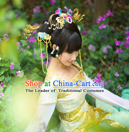 Chinese Ancient Style Princess Hair Jewelry Accessories Hairpins Headwear Headdress Hair Fascinators for Women