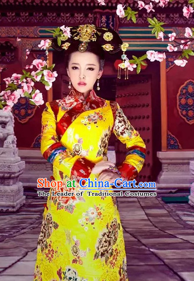 Qing Dynasty Women Empress Queen Costumes Kimono Costumes Costume Wholesale Clothing Dance Costumes Cosplay