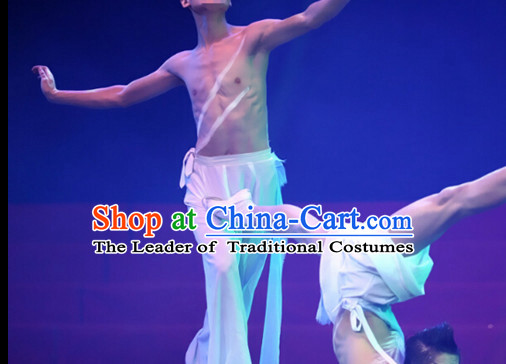 Chinese Classic Folk Dance Costumes Complete Set for Men