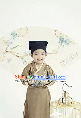 Chinese Han Dynasty Costume Ancient China Ethnic Costumes Han Fu Dress Wear Outfits Suits Clothing for Kids