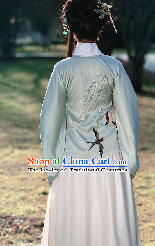 Ming Dynasty Clothing Chinese Classical Costume Ancient China Costumes Han Fu Dress Wear Garment Outfits Suits Clothing and Hair Accessories Complete Set for Women