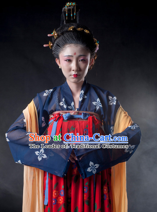 Chinese Ancient Tang Dynasty Princess Clothes Costume China online Shopping Traditional Costumes Dress Wholesale Asian Culture Fashion Clothing and Hair Accessories for Women