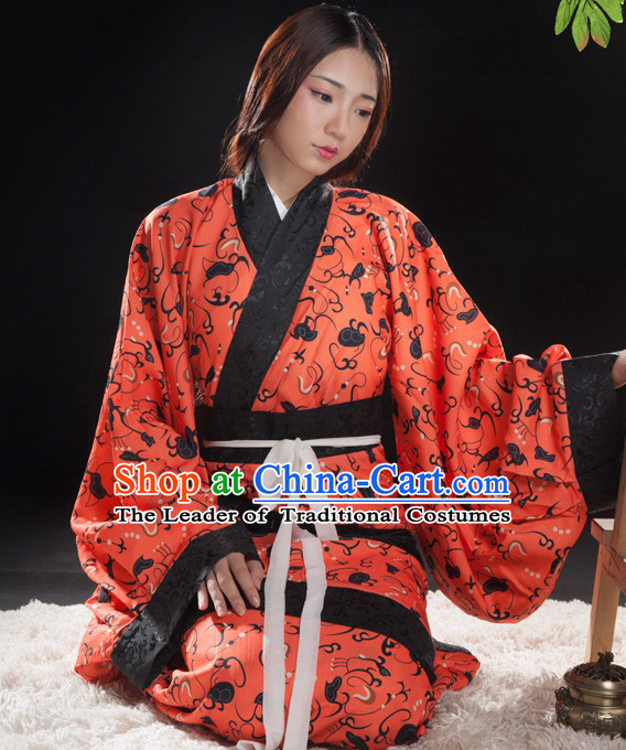 Asian Fashion Chinese Ancient Han Dynasty Lady Clothes Costume China online Shopping Traditional Costumes Dress Wholesale Culture Clothing and Hair Accessories for Women