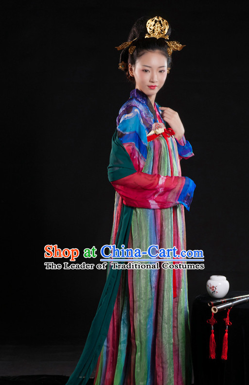 Asian Fashion Chinese Ancient Tang Dynasty Lady Clothes Costume China online Shopping Traditional Costumes Dress Wholesale Culture Clothing and Hair Accessories for Women