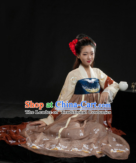 Asian Fashion Chinese Ancient Tang Dynasty Beauty Clothes Costume China online Shopping Traditional Costumes Dress Wholesale Culture Clothing and Hair Accessories for Women