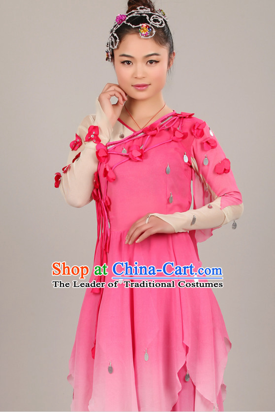 Chinese Costume Folk Dance Chinese Costumes Carnival Costumes Fancy Dress National Garment and Hair Accessories