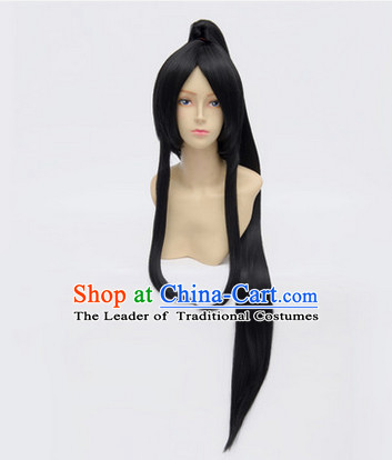 Ancient Asian Chinese Japenese Korean Knight Cosplay Long Wigs Classic Wig