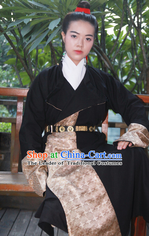 Chinese Costume Ancient Asian Korean Japanese Clothing Tang Dynasty Clothes Garment Outfits Suits for Women or Men