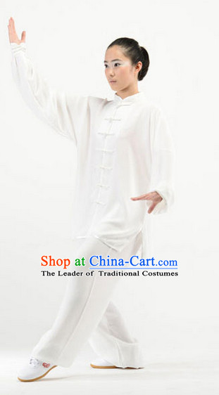 White Top Kung Fu Martial Arts Karate Wing Chun Supplies Training Uniforms Gear Clothing Shop for Kids and Adults