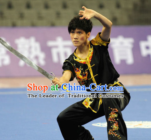 Top Tai Chi Swords Competition Outfit Taiji Contest Jacket Pants Supplies Custom Kung Fu Costume Wu Shu Clothing Martial Arts Costumes for Men Women Kids Boys Girls