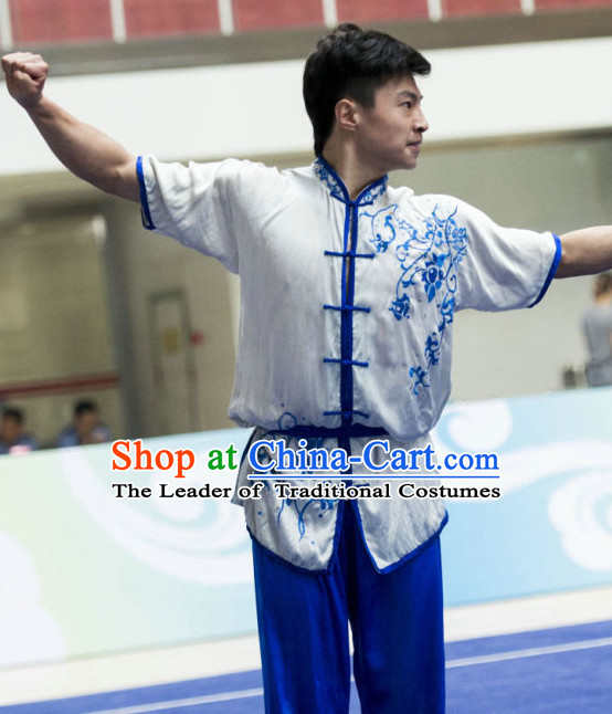 Top Wushu Competition Suits Southern Fist Tourament Qigong Kung Fu Training Karate Clothes Shaolin Outfit Martial Arts Uniform for Men Women Girls Boys Kids Adults