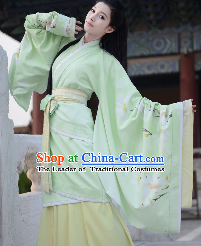 Han Dynasty Ancient Chinese Hanfu Garment Complete Set for Women and Girls