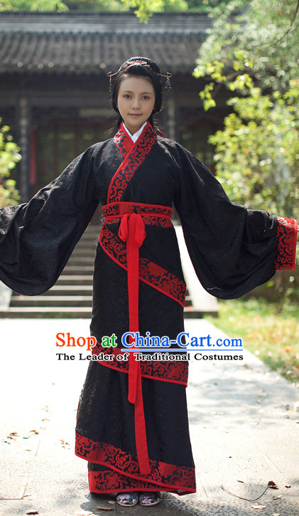 Chinese Classic Dance Costume Ancient Chinese Costumes Japanese Korean Asian Fashion Han Dynasty Princess Han Fu Suits Outfits Garment Dress Clothes and Hair Jewelry for Women