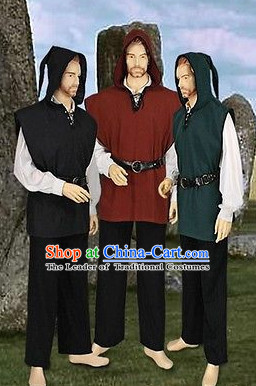 Traditional British National Costume Medieval Costume Renaissance Costumes Historic Dresses Complete Set for Men