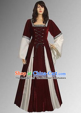 Traditional UK British National Costume Medieval Costume Renaissance Costumes Historic Clothes Complete Set