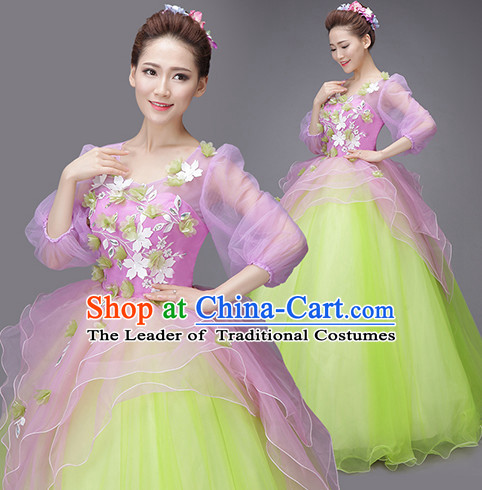 Asian Chinese Evening Dress Festival Performance Costume Fan Dancing Costumes Uniform Outfits Stage Opening Parade Competition Dancewear Complete Set