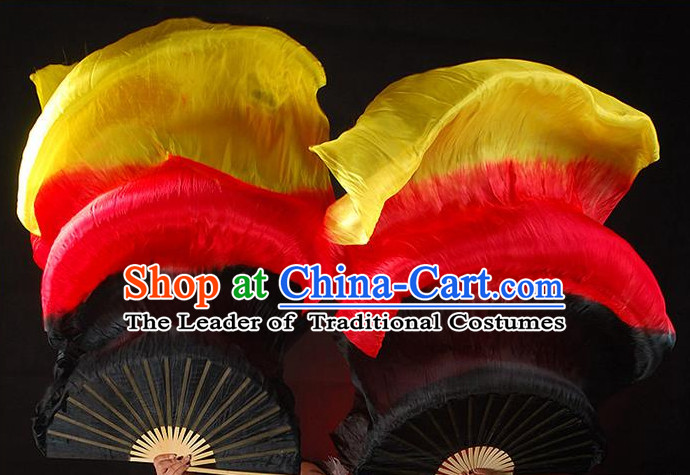 1.5 Meters Long Color Change Chinese Dance Belly Dance Hand Fans Hand Fan Japanese Wedding Fans Oriental Fan