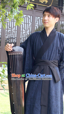 Chinese Classical Han Dynasty Clothing Complete Set for Men