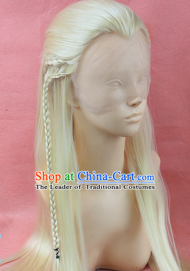 Ancient Asian Korean Japanese Chinese Style Swordsman Wigs Toupee Wig  Hair Wig Hair Extensions Sisters Weave Cosplay Wigs Lace for Men