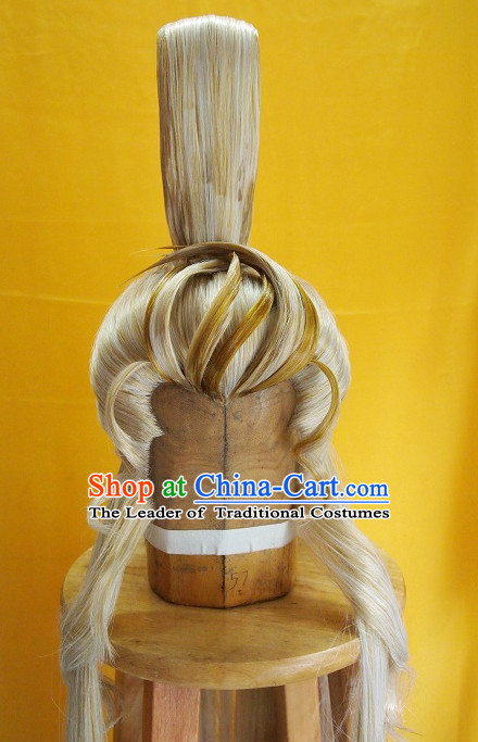 Ancient Chinese Style Full Wigs Hair Extensions Toupee Lace Front Wigs Remy Hair Sisters for Kids Men Women Hair Pieces Weave Hair Wig