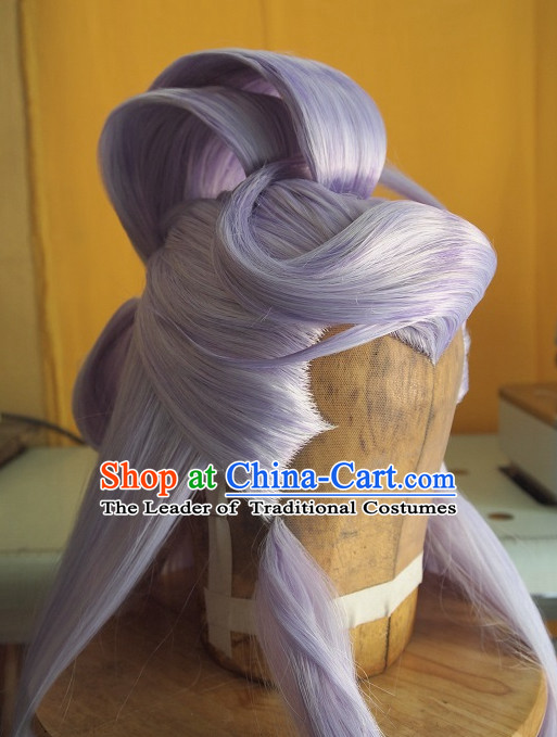 Ancient Chinese Style Full Wigs Hair Extensions Toupee Lace Front Wigs Remy Hair Sisters for Kids Men Women Hair Pieces Weave Hair Wig