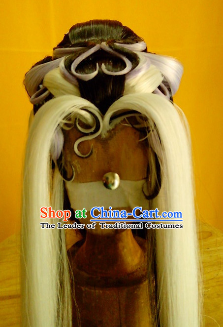 Ancient Chinese Style Full Wigs Hair Extensions Toupee Lace Front Wigs Remy Hair Sisters for Kids Men Women Hair Pieces Weave Hair Wig