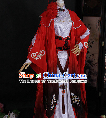 Chinese Classic Red Garment Dress Costumes Japanese Korean Asian King Clothing Costume Dress Adults Cosplay for Women