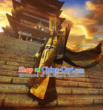 Chinese Ancient Emperor Costumes Japanese Korean Asian King Costume Wholesale Clothing Garment Dress Adults Cosplay for Men