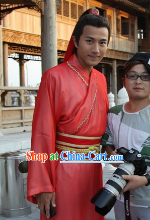 Traditional Chinese Red Wedding Clothing for Men