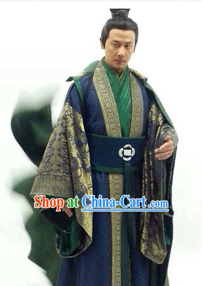 China Traditional Grey Hanfu Outfit for Men