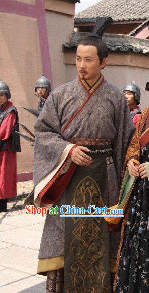 Chinese Classic Male Oriental Clothing Complete Set