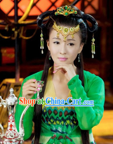 Chinese Classic Geisha Wig and Headwear