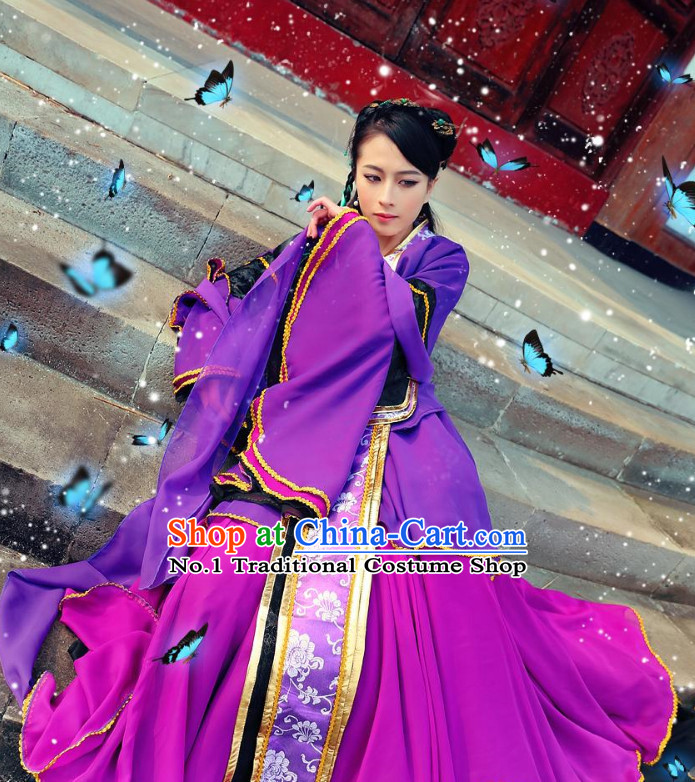 Asian Purple Queen Costumes Complete Set