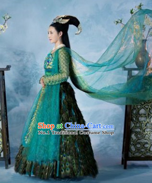 Asian Traditional Carnival Peacock Queen Costumes for Women